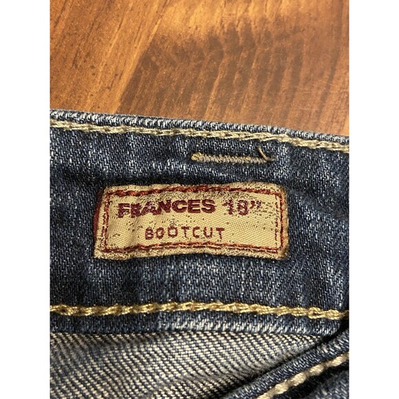 Silver Jeans Frances 18" Boot Womens Size 30W/33L Y2K Dark Wash Thick Stitched - Picture 15 of 16